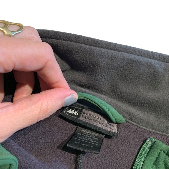 REI | Men’s Nylon Blend Soft Shell Fleece Lined‎ Jacket - Sz Large - Picture 6 of 10